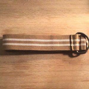 Cream Belt with white stripes